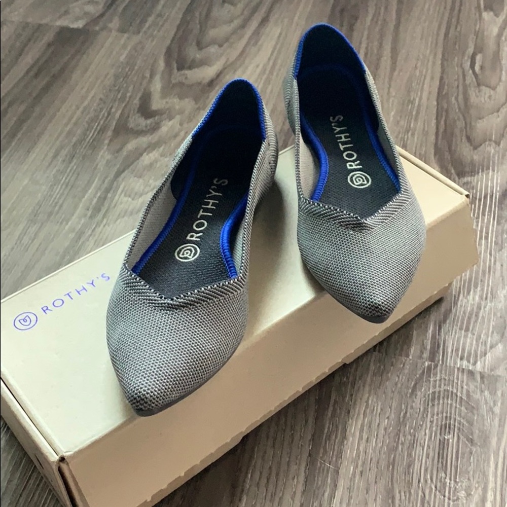 Grey Pointed Toe Rothys